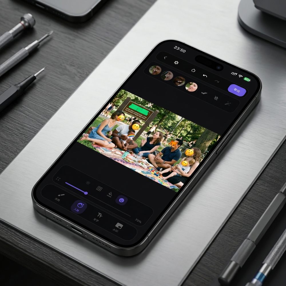 Blurio Real iOS App Interface Mockup